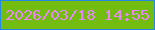 文字の大きさ：4、枠の色：2489e6、背景の色：73bd11、文字の色：e787f8 無料ブログパーツのブログ時計