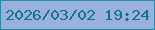 文字の大きさ：3、枠の色：248cae、背景の色：9ab1db、文字の色：11738f 無料ブログパーツのブログ時計