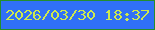 文字の大きさ：1、枠の色：248e2c、背景の色：3070f6、文字の色：cee94d 無料ブログパーツのブログ時計