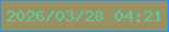 文字の大きさ：1、枠の色：2492f4、背景の色：999164、文字の色：5dc99f 無料ブログパーツのブログ時計