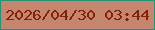 文字の大きさ：1、枠の色：249373、背景の色：c5856f、文字の色：812405 無料ブログパーツのブログ時計