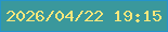 文字の大きさ：4、枠の色：2493cb、背景の色：3a989c、文字の色：fae77c 無料ブログパーツのブログ時計