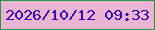 文字の大きさ：5、枠の色：249540、背景の色：eab4d5、文字の色：390aaf 無料ブログパーツのブログ時計