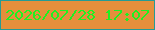 文字の大きさ：1、枠の色：249b95、背景の色：e58f3c、文字の色：1ef121 無料ブログパーツのブログ時計