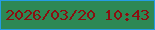 文字の大きさ：1、枠の色：249ce4、背景の色：2d8854、文字の色：8b0f10 無料ブログパーツのブログ時計