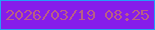 文字の大きさ：5、枠の色：249ef7、背景の色：861dea、文字の色：b95f85 無料ブログパーツのブログ時計