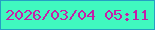 文字の大きさ：2、枠の色：249fc3、背景の色：40f8bf、文字の色：c61fa7 無料ブログパーツのブログ時計
