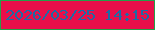 文字の大きさ：5、枠の色：24a049、背景の色：e90f4a、文字の色：1d6ba5 無料ブログパーツのブログ時計