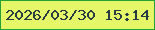 文字の大きさ：1、枠の色：24a135、背景の色：e6f669、文字の色：273b43 無料ブログパーツのブログ時計