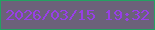 文字の大きさ：4、枠の色：24a162、背景の色：6c617a、文字の色：983fe6 無料ブログパーツのブログ時計