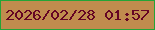 文字の大きさ：1、枠の色：24a437、背景の色：c08c4e、文字の色：650524 無料ブログパーツのブログ時計