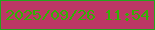 文字の大きさ：2、枠の色：24a61d、背景の色：bc3765、文字の色：32b104 無料ブログパーツのブログ時計