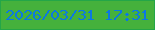 文字の大きさ：3、枠の色：24a648、背景の色：45b13c、文字の色：0b78e2 無料ブログパーツのブログ時計