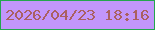 文字の大きさ：3、枠の色：24a64e、背景の色：c296fb、文字の色：aa6061 無料ブログパーツのブログ時計