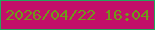 文字の大きさ：4、枠の色：24a65c、背景の色：c20f69、文字の色：6f9a19 無料ブログパーツのブログ時計