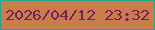 文字の大きさ：5、枠の色：24a68d、背景の色：c97d4c、文字の色：732259 無料ブログパーツのブログ時計