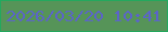 文字の大きさ：1、枠の色：24a85e、背景の色：569458、文字の色：5b64c8 無料ブログパーツのブログ時計