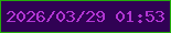 文字の大きさ：2、枠の色：24ab0c、背景の色：300254、文字の色：b236d3 無料ブログパーツのブログ時計