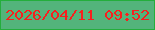 文字の大きさ：4、枠の色：24ae3c、背景の色：53b47b、文字の色：f81f1e 無料ブログパーツのブログ時計
