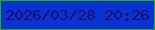 文字の大きさ：3、枠の色：24af12、背景の色：0a32d3、文字の色：1d0c6f 無料ブログパーツのブログ時計
