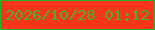 文字の大きさ：2、枠の色：24b32f、背景の色：f93619、文字の色：4fae2d 無料ブログパーツのブログ時計