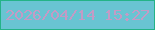 文字の大きさ：4、枠の色：24b387、背景の色：69c4d2、文字の色：c39bc5 無料ブログパーツのブログ時計