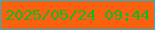 文字の大きさ：4、枠の色：24b3cf、背景の色：f96010、文字の色：13b822 無料ブログパーツのブログ時計