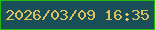 文字の大きさ：3、枠の色：24b908、背景の色：1a4f5a、文字の色：dec25a 無料ブログパーツのブログ時計