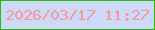 文字の大きさ：3、枠の色：24be0b、背景の色：ced9f8、文字の色：f49899 無料ブログパーツのブログ時計