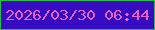 文字の大きさ：2、枠の色：24c146、背景の色：370bc1、文字の色：e663c3 無料ブログパーツのブログ時計