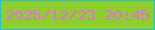 文字の大きさ：1、枠の色：24c1d2、背景の色：8ecf2b、文字の色：e568ed 無料ブログパーツのブログ時計