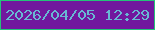 文字の大きさ：3、枠の色：24c279、背景の色：71179e、文字の色：68b7d4 無料ブログパーツのブログ時計