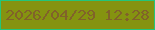 文字の大きさ：5、枠の色：24c579、背景の色：859310、文字の色：81622a 無料ブログパーツのブログ時計