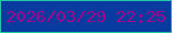 文字の大きさ：5、枠の色：24c5aa、背景の色：073ba0、文字の色：9d018e 無料ブログパーツのブログ時計