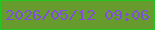 文字の大きさ：5、枠の色：24c722、背景の色：679b2e、文字の色：7e4fdd 無料ブログパーツのブログ時計