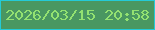 文字の大きさ：3、枠の色：24cad7、背景の色：499761、文字の色：93e171 無料ブログパーツのブログ時計