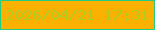 文字の大きさ：4、枠の色：24cb83、背景の色：fab101、文字の色：afcc23 無料ブログパーツのブログ時計
