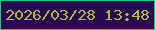 文字の大きさ：4、枠の色：24cc80、背景の色：270950、文字の色：b6b245 無料ブログパーツのブログ時計