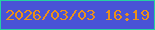 文字の大きさ：3、枠の色：24d1a2、背景の色：4953d6、文字の色：ec9019 無料ブログパーツのブログ時計
