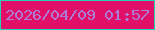 文字の大きさ：1、枠の色：24d1b4、背景の色：e20f69、文字の色：ae7bd9 無料ブログパーツのブログ時計