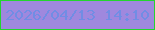 文字の大きさ：5、枠の色：24d430、背景の色：9f88de、文字の色：718de4 無料ブログパーツのブログ時計