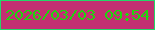 文字の大きさ：2、枠の色：24d768、背景の色：c32f72、文字の色：1ed60d 無料ブログパーツのブログ時計