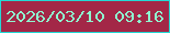文字の大きさ：5、枠の色：24d9d5、背景の色：a32747、文字の色：8ef8d0 無料ブログパーツのブログ時計