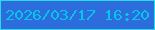 文字の大きさ：1、枠の色：24dde9、背景の色：2d6cdc、文字の色：05c5ea 無料ブログパーツのブログ時計