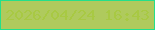 文字の大きさ：1、枠の色：24df8a、背景の色：afca5d、文字の色：a8c943 無料ブログパーツのブログ時計
