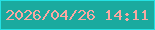 文字の大きさ：2、枠の色：24e1e4、背景の色：1aaa9f、文字の色：f9a8a2 無料ブログパーツのブログ時計
