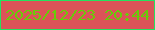 文字の大きさ：3、枠の色：24e35e、背景の色：db5458、文字の色：68cc08 無料ブログパーツのブログ時計
