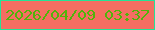 文字の大きさ：1、枠の色：24e396、背景の色：f56e62、文字の色：51b40a 無料ブログパーツのブログ時計
