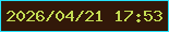 文字の大きさ：1、枠の色：24e3fd、背景の色：321809、文字の色：c4dc53 無料ブログパーツのブログ時計