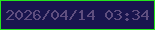 文字の大きさ：1、枠の色：24e41d、背景の色：19154e、文字の色：5f4e7f 無料ブログパーツのブログ時計